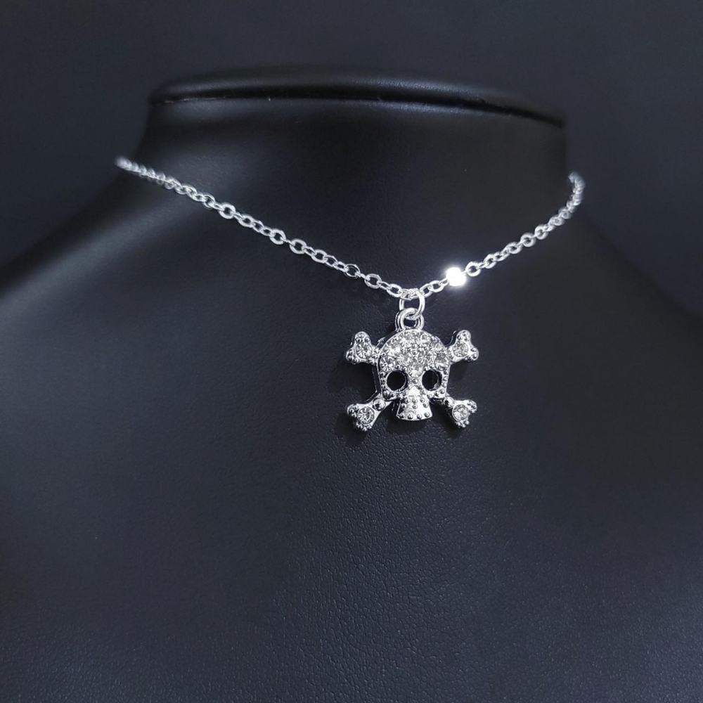 Crystal Skull + Bone Choker